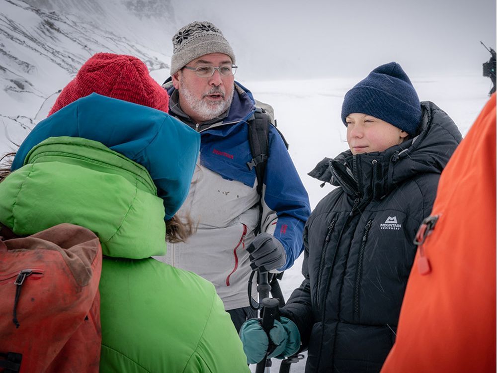 Climate activist Greta Thunberg, U of S scientist John Pomeroy meet on glacier in Jasper - Saskatoon StarPhoenix